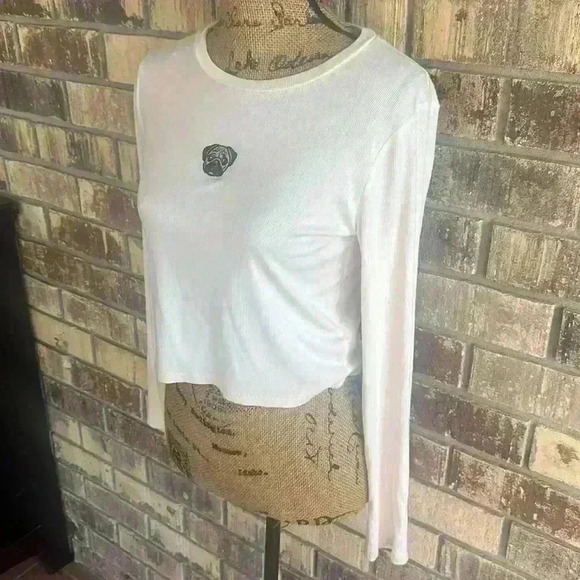 NWOT Wild Fable Women's Long Sleeve Fitted Rib-Knit T-Shirt size L - Picture 6 of 8